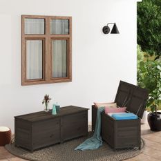 Boîte à coussins extérieur Anthracite 150x50x56 cm Sapin massif