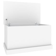 Boîte de rangement blanc 70x40x38 cm bois d'ingénierie