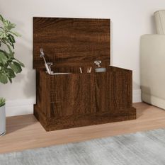 Boîte de rangement chêne marron 50x30x28 cm bois d'ingénierie