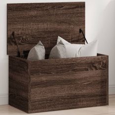 Boîte de rangement chêne marron 60x35x35 cm bois d'ingénierie