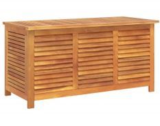 Coffre de rangement de jardin persiennes 113 x 50 x 56 cm - Bois d’acacia