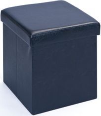 Boîte de rangement pliable simili cuir noir Santy