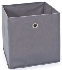 Boîte de rangement pliable tissu gris Peggy
