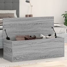 Boîte de rangement sonoma gris 102x35x35 cm bois d'ingénierie