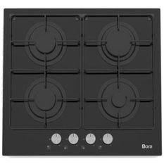 BORA BOTGVE64 - Table de cuisson gaz - 4 zones - L59xP52cm - Revetement Verre - Noir