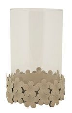 Bougeoir dune c/vetro cm ø14x21