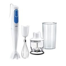BRAUN Mixeur plongeant avec hachoir Omelette - MQ3025WH - Blanc et Bleu
