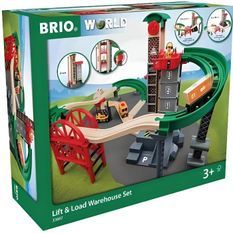 BRIO World Grand Circuit Plateforme Multimodale - Coffret 32 pieces - Circuit de train en bois - Ravensburger - Des 3 ans - 33887