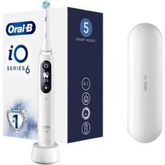 Brosse a dents électrique rechargeable ORAL-B iO Series 6 - 1 Manche, 1 Brossette, 1 Étui de voyage Premium Offert