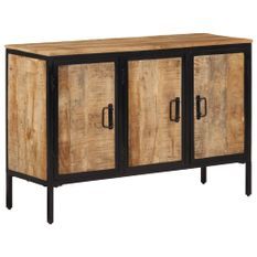Buffet 105x35x70 cm bois de manguier brut massif