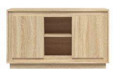 Buffet 2 portes 1 étagère extérieure Novila 102 cm – Finition mate ou brillante