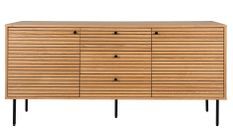 Buffet 2 portes 3 tiroirs KYOTO – Chêne & métal noir