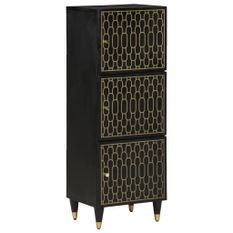 Buffet 40x33x110 cm bois de manguier massif