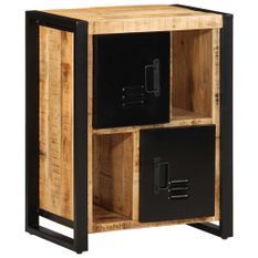 Buffet 55x35x70 cm bois de manguier brut massif