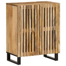 Buffet 60x34x75 cm bois de manguier massif brut