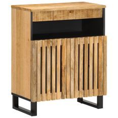 Buffet 60x34x75 cm bois de manguier massif brut