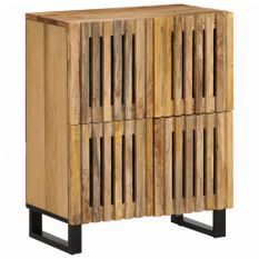 Buffet 60x34x75 cm bois de manguier massif brut