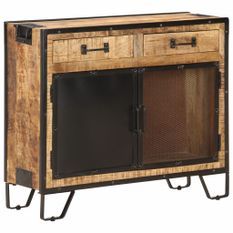 Buffet 80x31x71 cm Bois de manguier massif brut