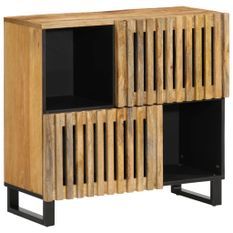 Buffet 80x34x75 cm bois de manguier massif brut