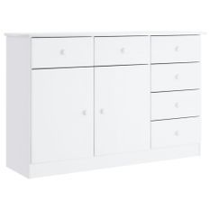 Buffet ALTA blanc 112x35x73 cm bois massif de pin