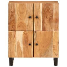 Buffet avec 4 portes 60x33x75 cm bois massif d'acacia