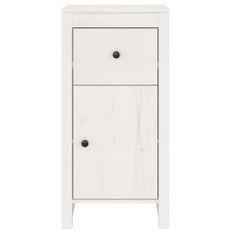 Buffet Blanc 40x35x80 cm Bois massif de pin