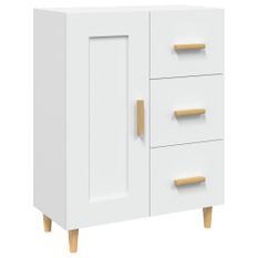 Buffet Blanc 69,5x34x90 cm Bois d'ingénierie