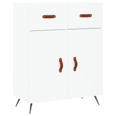 Buffet blanc 69,5x34x90 cm bois d'ingénierie