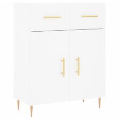 Buffet blanc 69,5x34x90 cm bois d'ingénierie