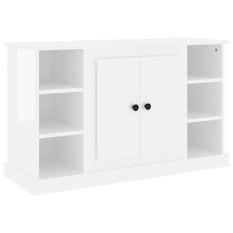 Buffet Blanc brillant 100x35,5x60 cm Bois d'ingénierie