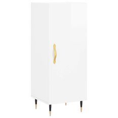Buffet Blanc brillant 34,5x34x90 cm Bois d'ingénierie