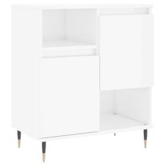 Buffet Blanc brillant 60x35x70 cm Bois d'ingénierie