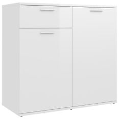 Buffet Blanc brillant 80x36x75 cm