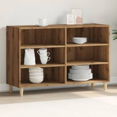 Buffet chêne artisanal 103,5x35x70 cm bois d'ingénierie