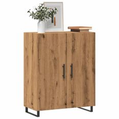 Buffet chêne artisanal 69,5x34x90 cm bois d'ingénierie