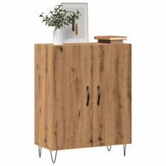 Buffet chêne artisanal 69,5x34x90 cm bois d'ingénierie