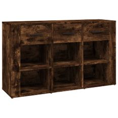 Buffet Chêne fumé 100x30x59,5 cm Bois d'ingénierie