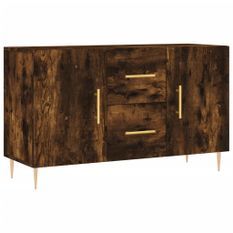 Buffet chêne fumé 100x36x60 cm bois d'ingénierie