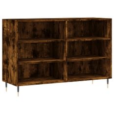 Buffet chêne fumé 103,5x35x70 cm bois d'ingénierie