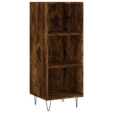 Buffet chêne fumé 34,5x32,5x90 cm bois d'ingénierie