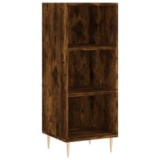 Buffet chêne fumé 34,5x32,5x90 cm bois d'ingénierie