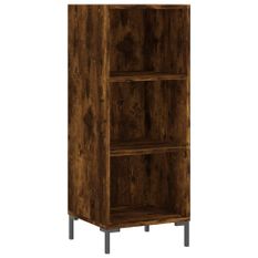 Buffet chêne fumé 34,5x32,5x90 cm bois d'ingénierie