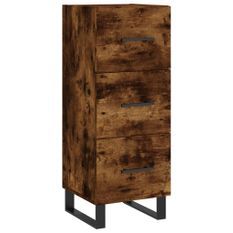 Buffet Chêne fumé 34,5x34x90 cm Bois d'ingénierie