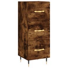 Buffet Chêne fumé 34,5x34x90 cm Bois d'ingénierie