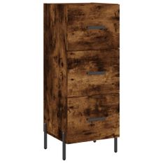 Buffet Chêne fumé 34,5x34x90 cm Bois d'ingénierie