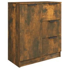 Buffet Chêne fumé 60x30x70 cm Bois d'ingénierie