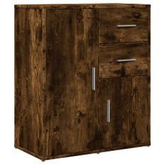 Buffet chêne fumé 60x31x70 cm bois d'ingénierie