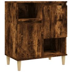 Buffet Chêne fumé 60x35x70 cm Bois d'ingénierie