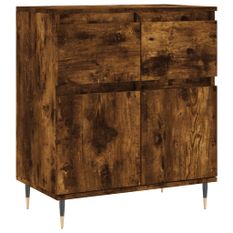 Buffet Chêne fumé 60x35x70 cm Bois d'ingénierie