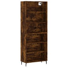 Buffet chêne fumé 69,5x32,5x180 cm bois d'ingénierie